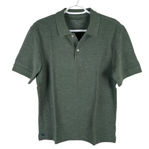 NEW UNTUCKit Mens Tocai Polo Shirt Small Green Short Sleeve Cotton Blend Stretch